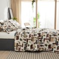 thumbnail image 2 of Green Essen Rustic Quilt Set Queen/Full Size Moose Bear Bedding Lightweight Microfiber Bedspread Plaid Coverlet Cabin Decor, 1 Quilt & 2 Pillow Shams, 2 of 7