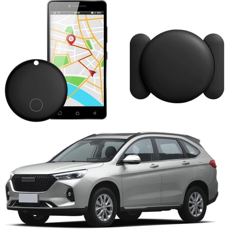 GPS Tracker for Vehicles Hidden Car with Magnetic Case(iOS&Android Compatible) Real-time Global Coverage Locator Truck No Subscription&Monthly Fee/No SIM Card-Black