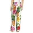 thumbnail image 3 of Fotbe Hawaiian Pineappl Women's Pajama Pants,Sleepwear Pants,Pj Bottoms Drawstring And Pockets-XX-Large, 3 of 9