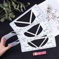 thumbnail image 3 of Plastic Multifunction Rulers Tailor Sewing Ruler Mixed Color 64x255x0.5mm 89x255x0.5mm 115x225x0.5mm 128x255x0.5mm 4pcs/set 1set/bag, 3 of 6