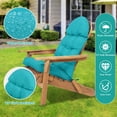 thumbnail image 4 of YEERSWAG Outdoor Adirondack Chair Cushions 43x20, Non-Slip Water Resistant High Back Patio Rocking Chair Pad with Ties,Lake Bule, 4 of 10