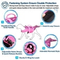 thumbnail image 5 of Chaleco salvavidas para perros para nadar, chaleco salvavidas para perros grande, chaleco salvavidas para perros con alta flotación y mango de rescate, S, 5 of 5