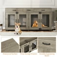 thumbnail image 4 of ChaoLink 71'' Double Dog Crate Furniture, XXL TV Stand Dog Kennel, 3 Drawers, Removable Room Divider, 4 of 5