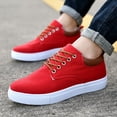 thumbnail image 4 of Modisza Men's Casual Sneakers Canvas Comfortable Walking Flat Shoes Outdoor Travel Work Sneaker with Strappy Everyday Footwear Red 10.5, 4 of 6