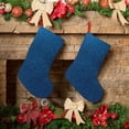 thumbnail image 6 of Lsque Deep Blue Glitter Pattern 18 Inch Christmas Stockings, Festive Holiday Stocking for Christmas Decorations Holiday Decor, 6 of 7