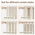 thumbnail image 5 of NewBuros Adjustable Wood Curtain Rod, 16 to 28 Inch, 1" Diameter Heavy-Duty Indoor Curtain Rod, Sturdy Rust-Proof with Wood Grain Leaf Pattern, Brown, 5 of 6