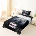 thumbnail image 5 of Homewish Modern Gaming Controller Twin Sheets,Game Over Print Bedding,Black,3-Piece,1 Fitted Sheet and 1 Pillowcase, 5 of 6
