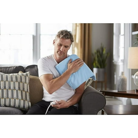 Sunbeam Standard Size Heating Pad with Moist Heat Sponge for Muscle Ache, 12" x 15"