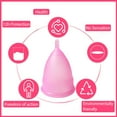 thumbnail image 5 of Howarmer Menstrual Cups, Reusable Period Cup for Beginners | Tampons & Pads Alternative, FDA Approved Silicone Menstrual Cup Set, Superior to the Diva Cup | Double Cups(Regular and Heavy Flow) - Clear, 5 of 7