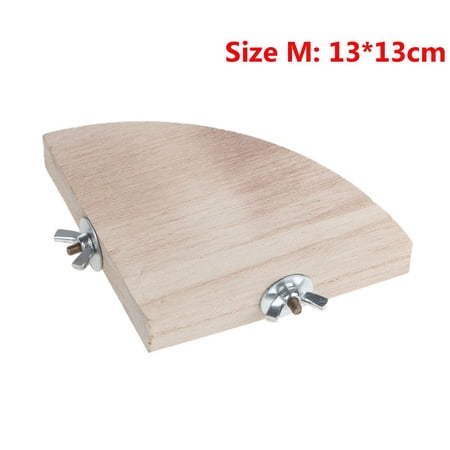 Branch For Bird Cage Pet Supplies Rat Perches Station Board Pet Bird Parrot Wood Platform Stand Rack Toy M 13X13CM