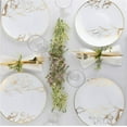 thumbnail image 6 of PLASTICPRO 9” White & Gold Disposable Plates Floral Fancy Plastic Plates, 10-Pack, 6 of 7