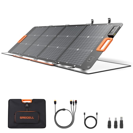 Foldable Solar Panel 120W, IP65 Portable Solar Panel kit with 23% Efficiency Module for Outdoor Camping, Portable Power Station,RV