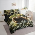 thumbnail image 3 of Manfei Wild Bear Bedding Comforter Set 7 Pieces, Jungle Wildlife Queen Bedding Sets, Chic Daisy Blossom Queen Sheet Sets, Breathable Home Decor, 3 of 8