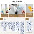 thumbnail image 6 of White Blue Spring Floral Window Privacy Film, Summer Botanical Hummingbird Static Cling UV Sun Blocking Heat Control Window Tint, Non-Adhesive One Way Windows Privacy Cover 17.7''x78.7'', 6 of 7