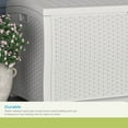 thumbnail image 4 of Suncast 99 Gallons Boîte de Pont Horizontale en Résine Tressée Robuste pour Extérieur, Blanc, 4 of 9