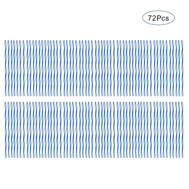 Paquete de 72 protectores para radios de rueda de motocicleta (azul y blanco)