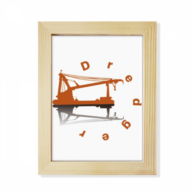 Sediment Dredger Works Art Deco Fashion Desktop Adorn Photo Frame Display Art Painting Wooden