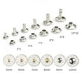 thumbnail image 4 of 100Sets Durable 6/8/10mm Double Cap Screw Decor Rivet Stud Spot Nail Leather Bag Stud Leather Collar BLACK 8X8MM, 4 of 8