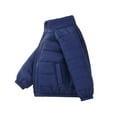 thumbnail image 5 of Otqutp Children Boys and Girls Fall and Winter Zipper Coat with Pocket Thin Lightweight Multi Color Belt Pockets Collar Cotton Padded Jacket(Navy,8-9 Years), 5 of 5