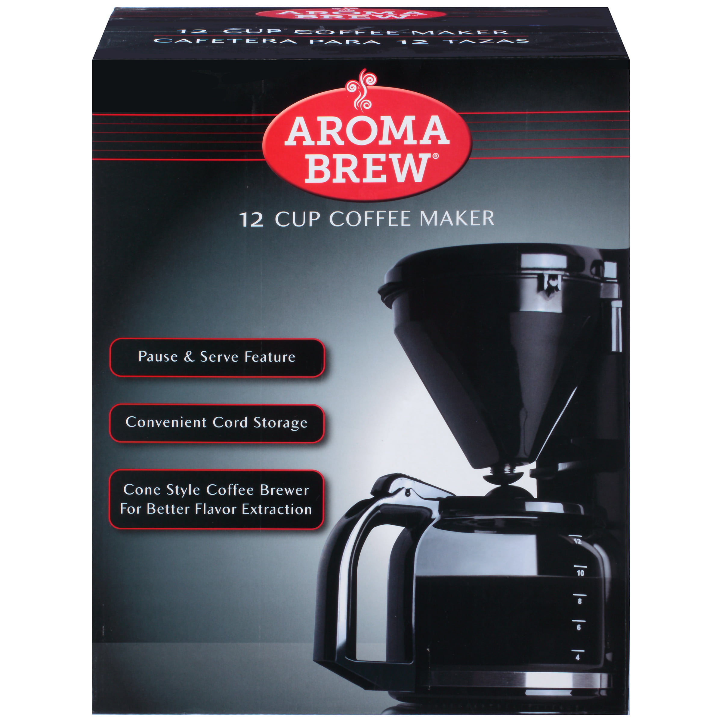 Aroma 5 Cup Coffee Maker, Black