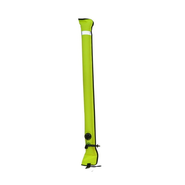 Buceo Marcador de superficie Boya Salchicha Tubo de señal SMB con válvula Cinta reflectante Submarino Flotante Deportes acuáticos Accesorios Válvula grande, Amarillo Scienceny OD003515-02