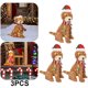 thumbnail image 1 of Adornos Navideños Con Figura Perro LED Fiesta Al Aire Libre 3 Uds., 1 of 4