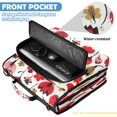 thumbnail image 6 of Retro Red-gold Florals Printed Zipper Binder with Handle&Shoulder Strap 2 inch 3 Ring 500+300 Sheet Capacity File Folder Organizer, 6 of 8