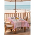 thumbnail image 2 of Outdoor Tablecloth with Umbrella Hole for Patio/Picnic/Party/Camping, Pink Wooden Grain Waterproof Table Cloth Rectangle Table Cover Washable, Vintage Chic Geometric Textured (60"x 102"), 2 of 8