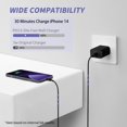 thumbnail image 2 of Cargador para iPhone MAILESI 20W USB-C de carga rápida, 2 unidades, cable de 3 m, 2 of 7
