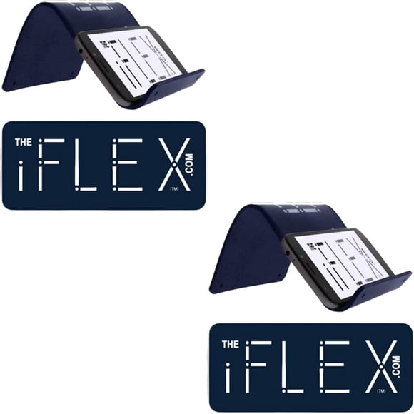 iFLEX Adjustable cell Phone Stand & Tablet Stand for Work & Home - Flexible Phone Holder Perfect iPhone Stand for Video calls & Holds Any Device - Non-Slip grip, Strong & Durable (Dark Blue
