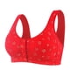 thumbnail image 1 of Gibobby Brasier sin Varillas Mujer Sujetador de talla grande para mujer, estampado de bendición de buena suerte(Rojo,40/90), 1 of 3