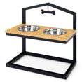 thumbnail image 1 of Gymax Bols Surélevés pour Chiens Ajustables avec 5 Hauteurs Naturels, 1 of 1