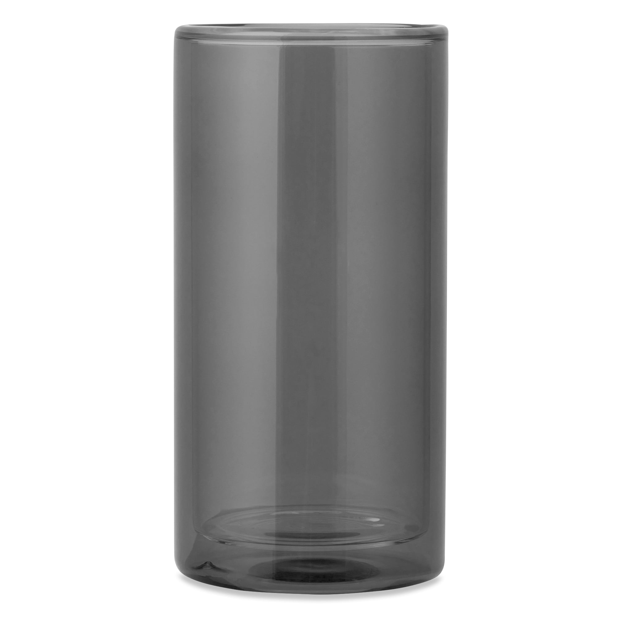 (4 pack) Thyme & Table 16 fl oz Black Double-Wall Drinking Glass