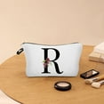 thumbnail image 4 of Hovmgk Letter Cosmetic Bag 7.1×5.3 Inch, Initial Makeup Pouch, Fabric, Stylish, Personalized – Perfect for Travel, Daily Use, Mother's Day, Great for Women, Gift Recipients, 4 of 6