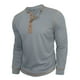 thumbnail image 4 of pstuiky Camisas suaves de manga larga para hombre, Camisa básica de manga larga con cuello redondo y transpirable de color sólido a la moda informal para hombre camisetas de hombre l, 4 of 7
