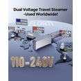 thumbnail image 4 of Hulmay Travel Steamer for Clothes, 110-220V Portable Steamer & Iron, 15s Heat Up, 1200W Foldable Travel Size, 110ml Tank for Home, Europe & Global Use, 4 of 9