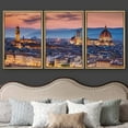 thumbnail image 3 of wall26 Framed Canvas Print Wall Art Set Cathedral Duomo Sunset in Florence, Italy Architecture &amp; Maps Cityscape Photography Realism Modern for Living Room, Bedroom, Office - 16"x24"x3 N, 3 of 5
