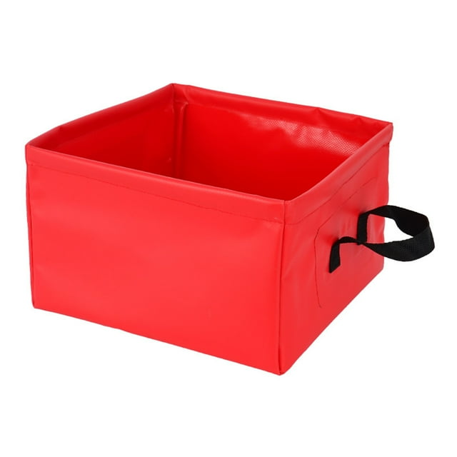 Maceta plegable a prueba de fugas cubo de campamento plegable de viaje portátil 13l rojo 13l