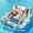 2 Person Pool lounger XXL, variant on Pool Floats Adult 1-2-3 Person Inflatable Lounger, Extra Large Tanning Recliner Floaty Chair Raft with Backrest, Footrest, Cup Holder for Pool, Lake, River, Beach, Ocean & Party Use