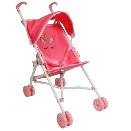 The New York Doll Collection Baby Doll Stroller, First Toy Stroller Unicorn
