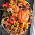 thumbnail image 5 of Couronne de Citrouille d'Automne - Couronne d'Automne pour la Décoration de la Porte d'Entrée, 5 of 5