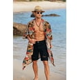 thumbnail image 3 of COOFANDY Men's Lightweight Kimono Robe Jacket Printed Japanese Style Bathrobes Casual Open Front Long Cardigan Coat Outwear, 3 of 5