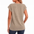 thumbnail image 3 of Women's Cap Sleeve T Shirts Casual Cotton Loose Fit Crew Neck Summer Tee Basic Tops for Women, 3 of 7