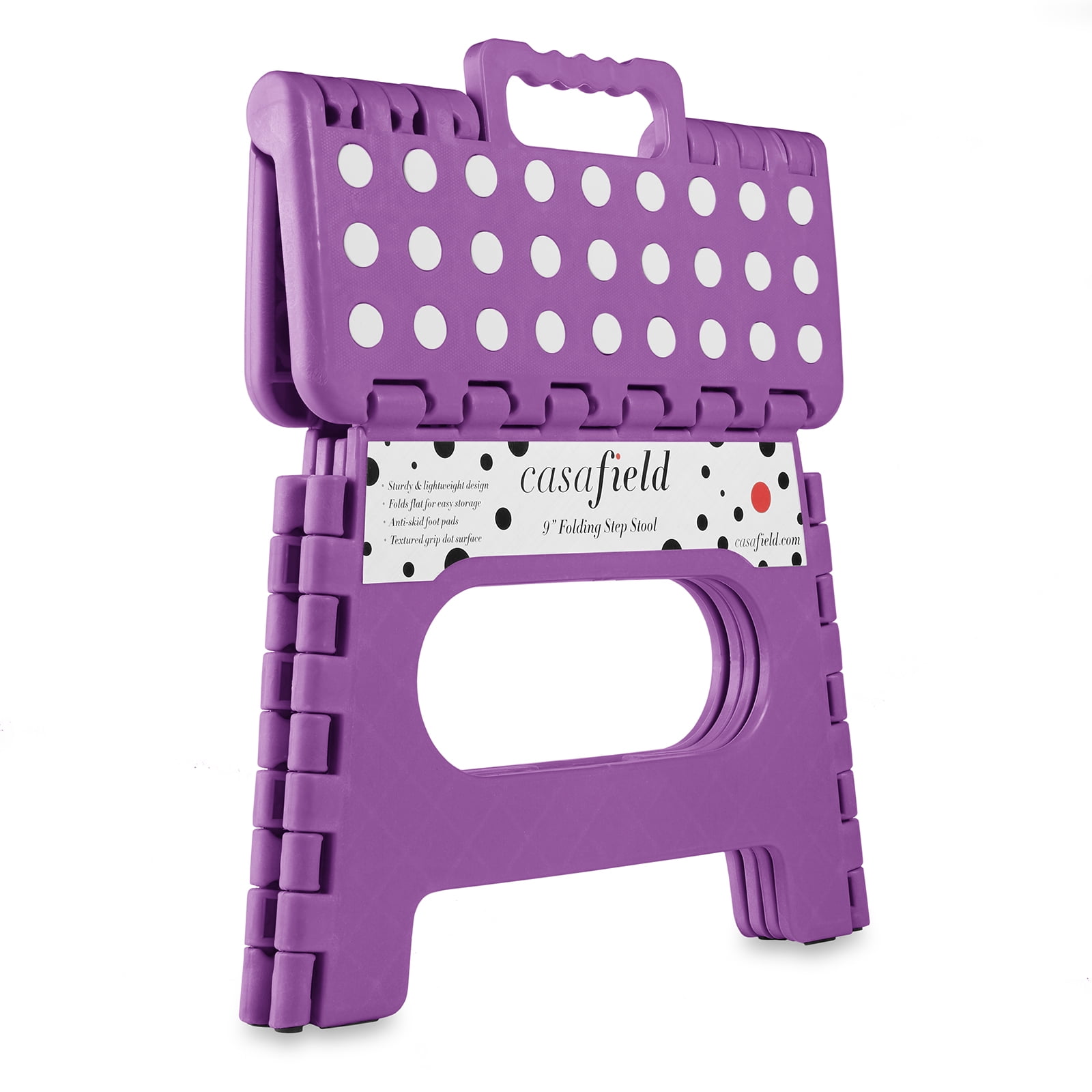 Casafield 9 Folding Stool with Handle Purple Portable for Adults and Kids Walmart