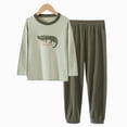 thumbnail image 6 of TOWED22 Toddler Baby Girl Boy Clothes Outfits 2 Piece Long Sleeve Crewneck Tee and Relaxed Joggers Pants Set Fall Winter Print Clothing(Green,14-15 Y), 6 of 6