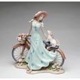 thumbnail image 3 of Ceramic Lady Dog Bicycle Figurine 10.5" Gift for Dog Lovers, 3 of 3