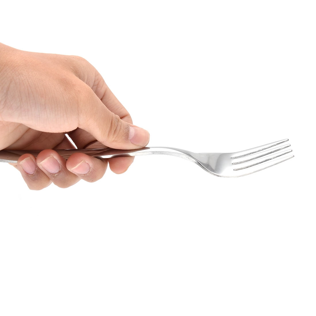 Unique Bargains Household Tableware Stainless Steel Dinner Fork 19.2cm L 6-Pack Silver