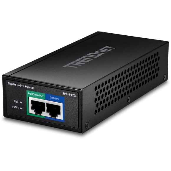 TRENDnet Injecteur Gigabit PoE++, Fournitures PoE (15.4W), PoE+ (30W), Ou PoE++ (60W), Réseau Appareil PoE jusqu'à 100m(328 Pieds), Supporte IEEE 802.3af,802.at