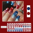 thumbnail image 2 of 24 Pcs Acrylic For Independence Day Ballet Styles False Nails With Star Glitters For Festive Celebrations, 2 of 9