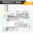 thumbnail image 2 of Uxcell Chain Link Fence Gate Post Hinge, 1" x 1" Galvanized Steel Chain Link Fence Post Hinges Heavy Duty Gate Frame Hinge with Bolts and Nuts for Outside Square Pipe, 2 of 7